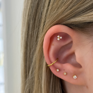 Három Gyöngyös Titán Talpas Piercing – 8 mm