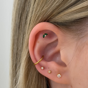 Három Köves Titán Talpas Piercing – 6 mm
