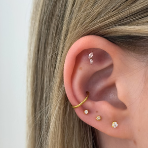 Köves Duó Titán Talpas Piercing – 8 mm