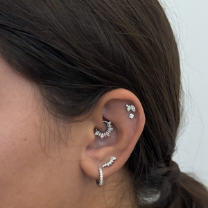 Cirkónia Köves Daith / Migrén Piercing