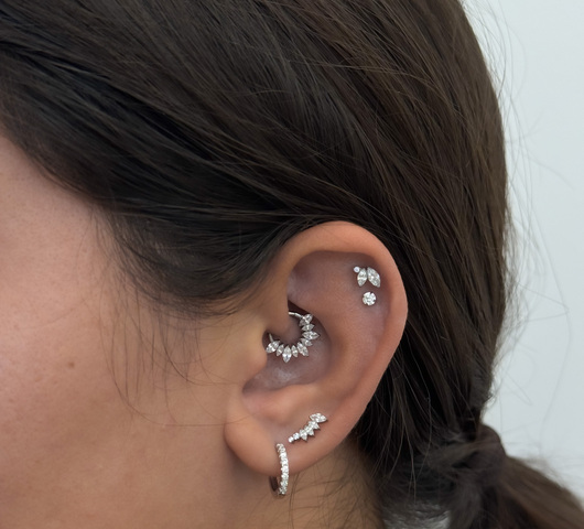 Cirkónia Köves Daith / Migrén Piercing