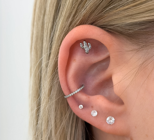 Kaktusz Titán Talpas Piercing – 6 mm