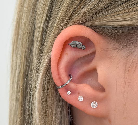 Toll Mintás Titán Talpas Piercing – 6 mm