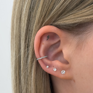 Villám Mintás Titán Talpas Piercing – 8 mm