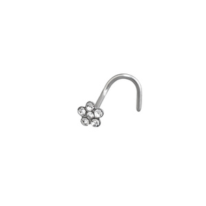 Virág mintás orr piercing