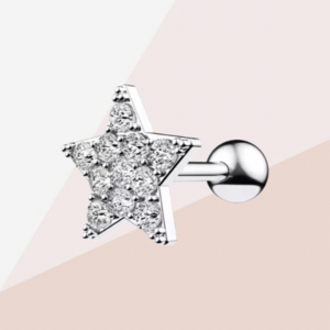 Csillag alakú barbell piercing