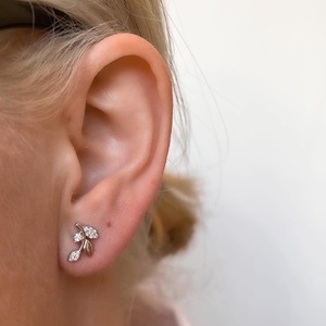 EB9 Ezüstből készült fülbevaló/ piercing