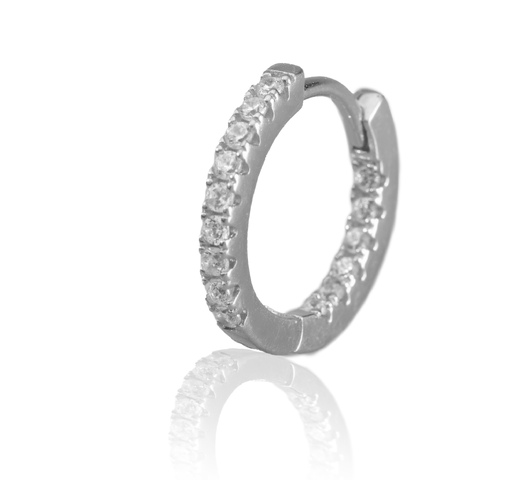 Cirkóniás karika piercing – 925 ezüst