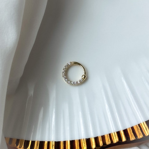 S925 Ezüst Arany Színű Migrén/Daith Piercing – 6 mm