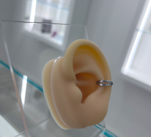 sterling ezüst fülpiercing hatású füldísz