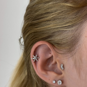 Ezüstből készült piercing