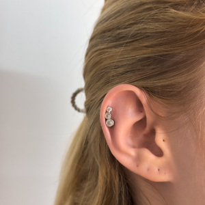 Ezüstből készült piercing