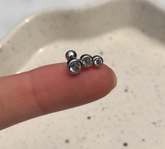 Ezüstből készült piercing