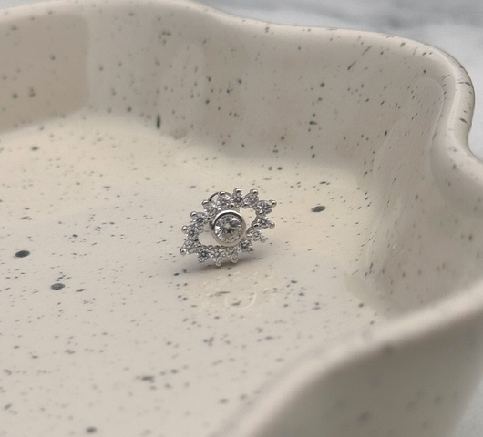 Ezüstből készült piercing