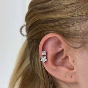 Ezüstből készült piercing