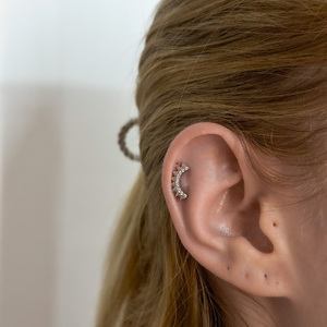 Ezüstből készült piercing