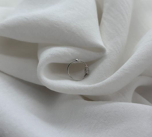 Ezüst karika piercing