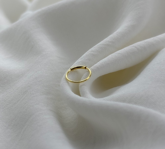 Ezüst karika piercing