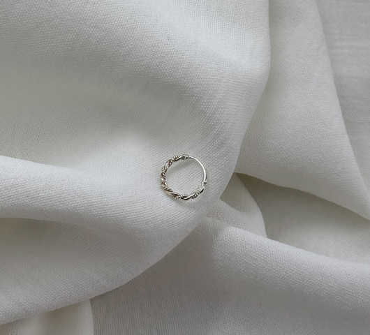 Ezüst karika piercing
