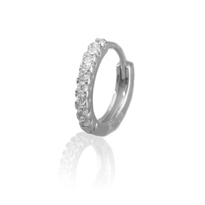 Ezüstből Készült Karika Fülbevaló/Piercing 8 mm