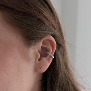 Baguette cirkónia conch piercing – S925 ezüst ékszer
