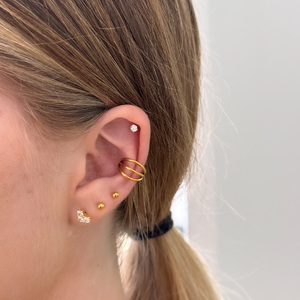 Titán fülékszer FülbevalóConch/Helix piercing