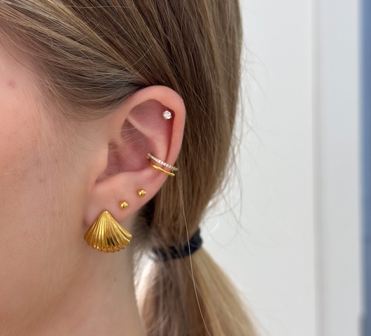 Titán dupla fülékszer Fülbevaló/Conch/Helix piercing