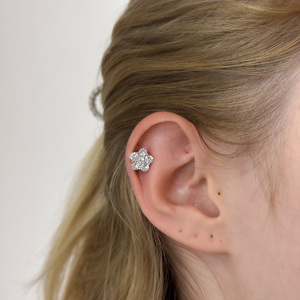 Ezüstből készült piercing