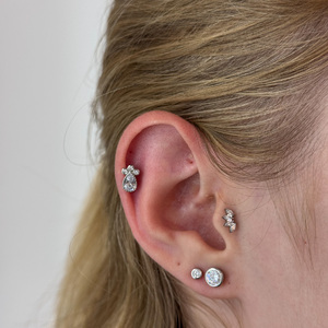 Ezüstből készült helix piercing