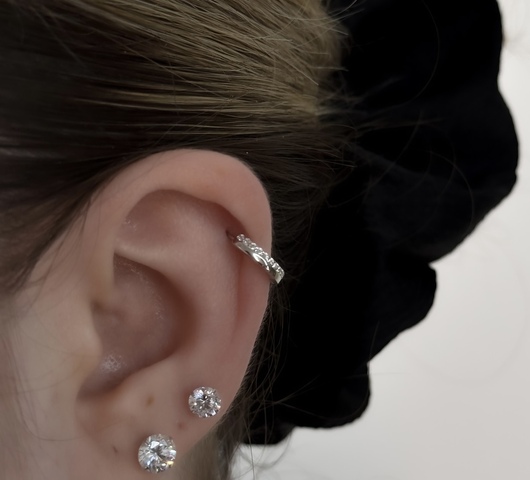 S925 ezüst helix karika piercin