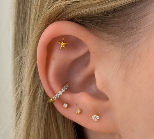Tengeri Csillag Titán Talpas Piercing – 6 mm