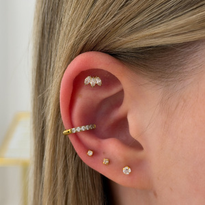 Fehér Marquise Köves Titán Talpas Piercing – 6 mm